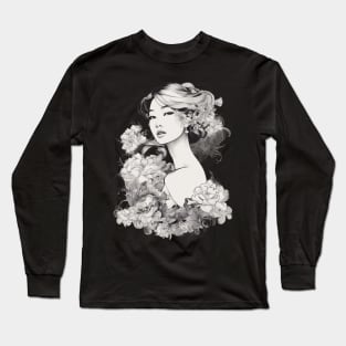 Asian Lady Long Sleeve T-Shirt